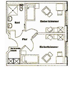 Grundriss Einzelzimmer